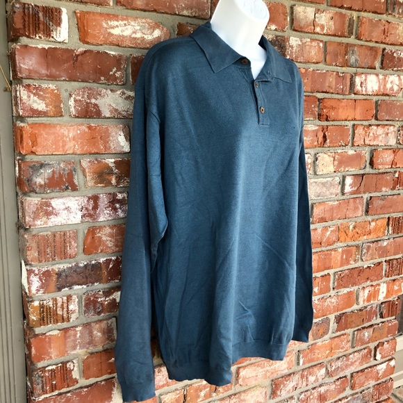 Tommy Bahama blue pullover silk sweater size Large - Picture 4 of 7